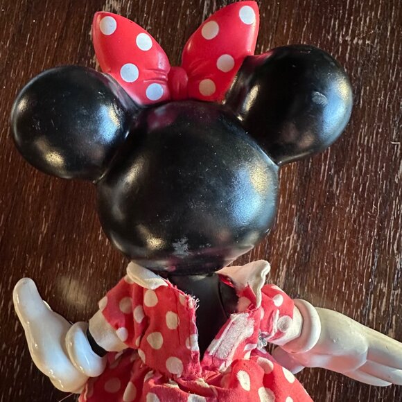 Vintage Minnie Mouse Applause Doll 9" With Polka Dot Dress & Bow - Picture 8 of 10